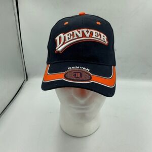 CSI Denver Baseball Cap OSFA Navy Orange Embroidered Adjustable Football Hat